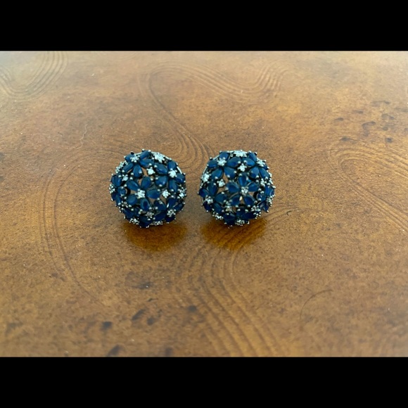 Beautiful blue & white Stone Earrings. Perfect for evenings. - Picture 1 of 5